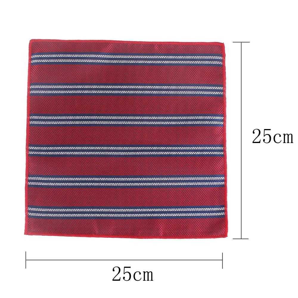 Men Pocket Square Striped Handkerchief For Suits Jacquard Hankies For Men Women Brand Suits Pocket Towel HankyX240921