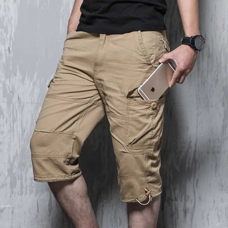 Cargo Shorts Men Summer Streetwear Mens Cotton Shorts Summer Overall Military Short Trousers Plus Size 5XL Men Bermuda MasculinaX240921