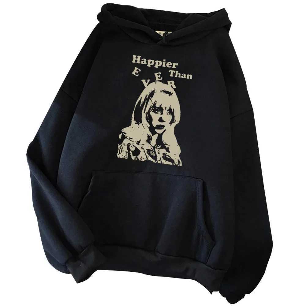Happy Than Ever Music Album Hoodie Fan Gift Pullover Tops Streetwear Unisex W240921