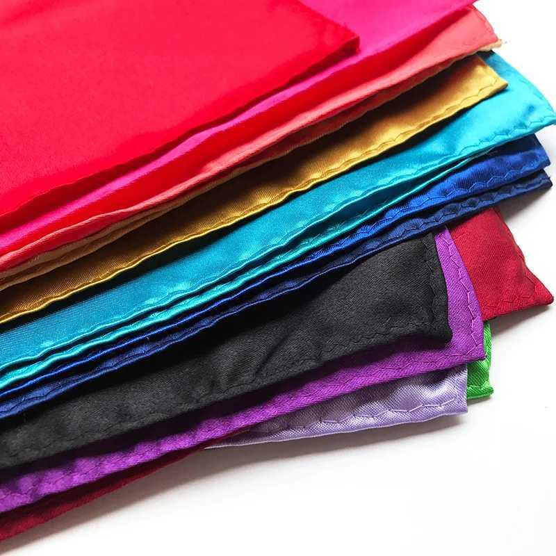 Satin mens handle candy colored mens set pocket square business chest towel Hanji set napkins solid color Hanji W240921