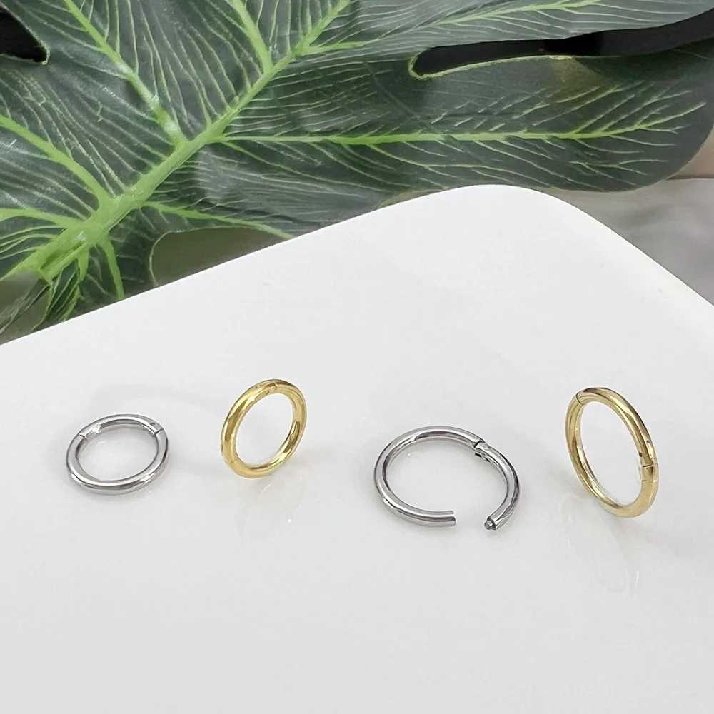 Stainless Steel Hoop Piercing Earring For Women Zircon CZ Cartilage Piercing Helix Daith Conch Tragus Rook Lobe Ear Ring Jewelry Y240921