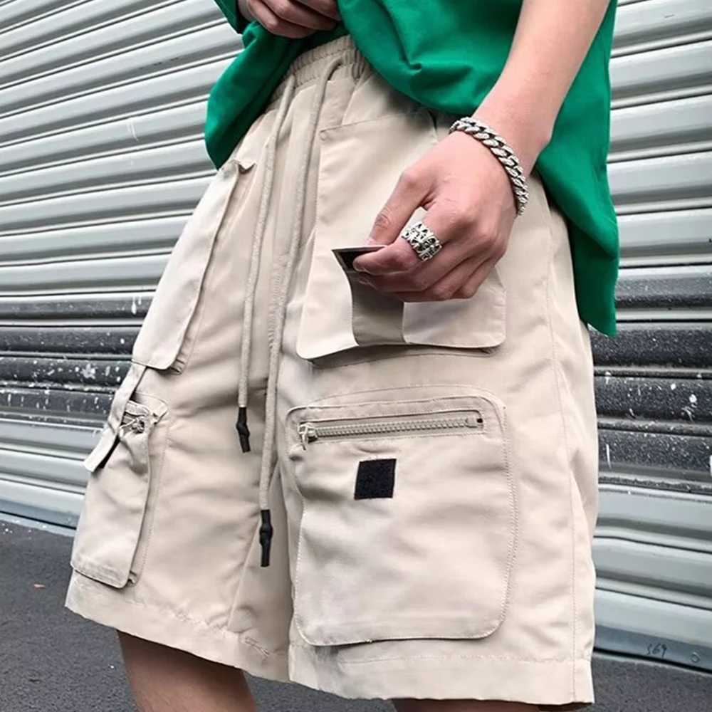 Khaki Cargo Shorts Men Summer Beach Loose Casual Work Trousers Male Big Size Black Outdoor Shorts Pants BreathableX240921