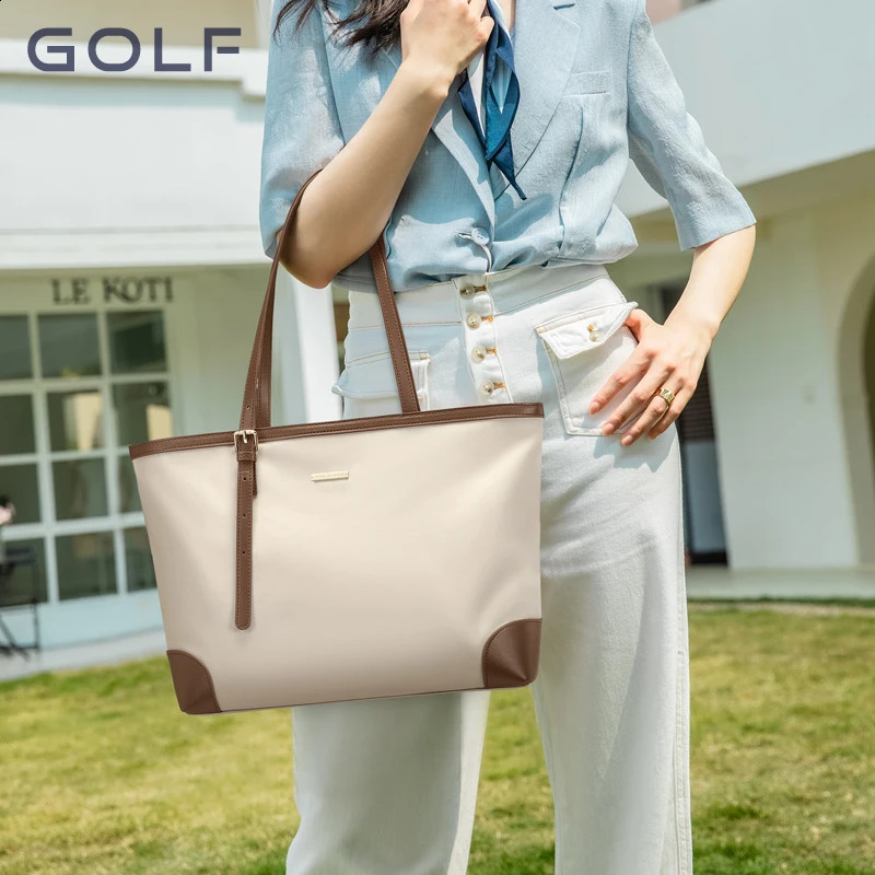 Womens Golf Handbag Large Capacity Shoulder Bag Casual Fashion Canvas AutumnWinter 240919
