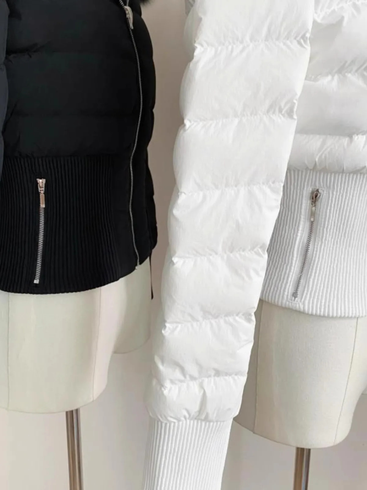 2024 Winter Fox Fur Women White Goose Down 2000s Short Jacket Warm Puffer Female Outdoor Thick Cropped Y2k Fashion Parkas 240918