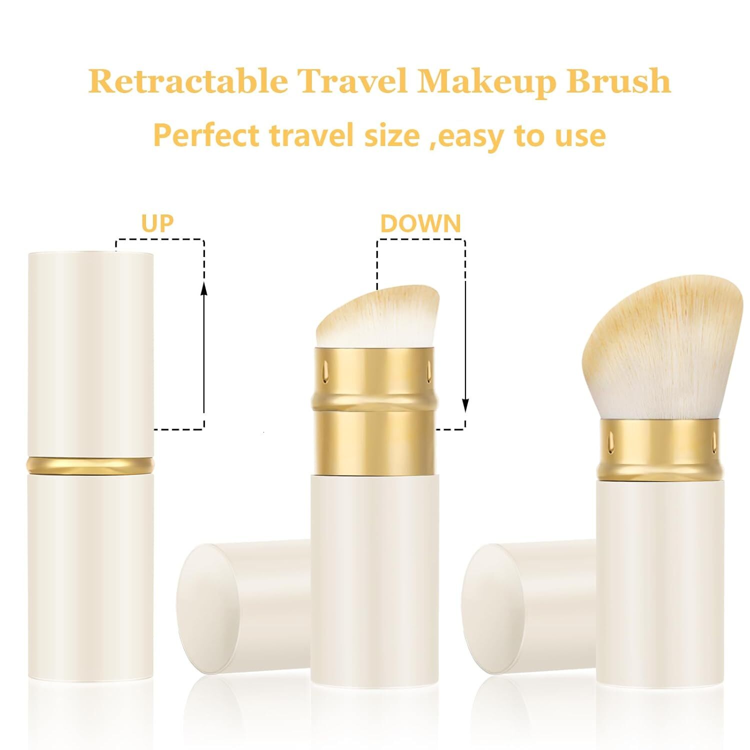 retractable spray gun kabuki brush suitable for all facial makeup and liquid foundation suitable for liquid face cream and foundation makeup aluminum 