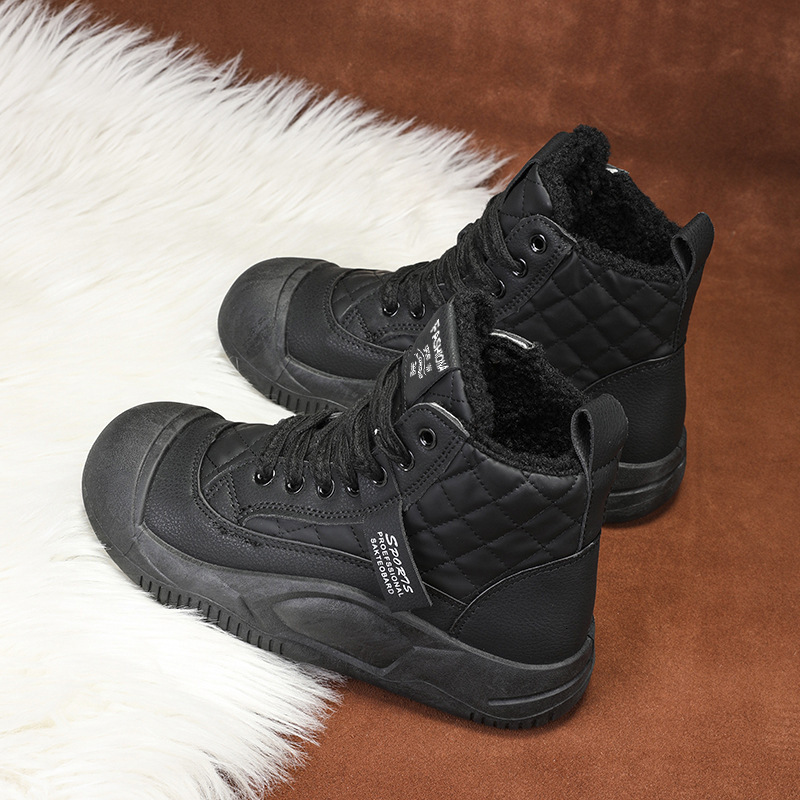 Designer Cotton Shoes Women In With Thickened Veet 2024 Autumn Winter New High Cut Thick Soled Snow For Sports And Leisure Non Slip Short Boots