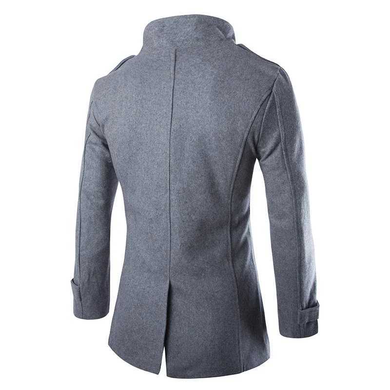 Direct shipment autumn mens dust jacket wool coat ultra-thin fitting jacket 2-color M-5XL AYG118W240711