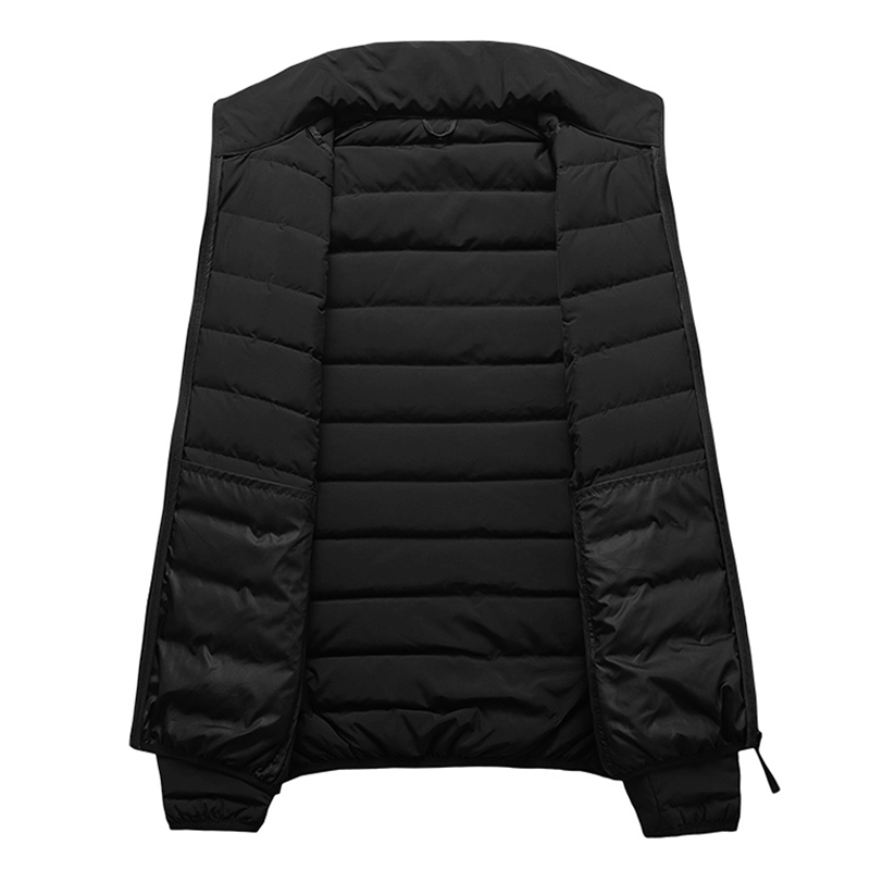2023 New Winter Men Stand Collar Mens Lightweight Slim Solid Coat Fashion Casual High Quality Duck Down Jacket Male