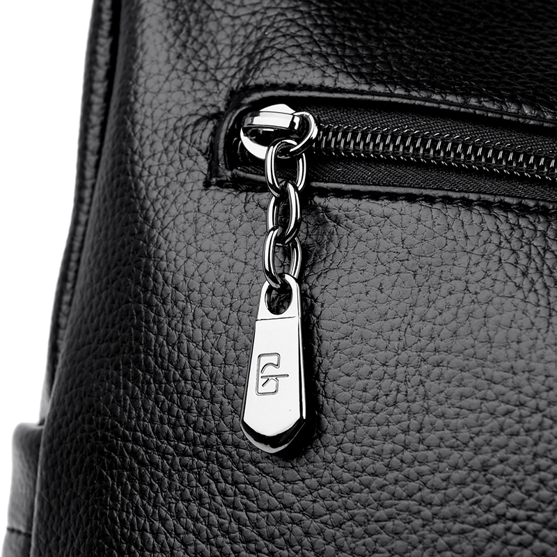 Hot 2024 New Fashions Multi Pockets Shoulder Wear-Resistant Bags Soft Crossbody Women's Black Satchel Bag