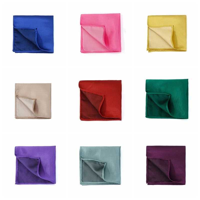 High Grade Handkerchief Pocket Square 24 Striped Solid Colors Formal Business Party Wedding Suit Hanky Accessories PerformanceX240921