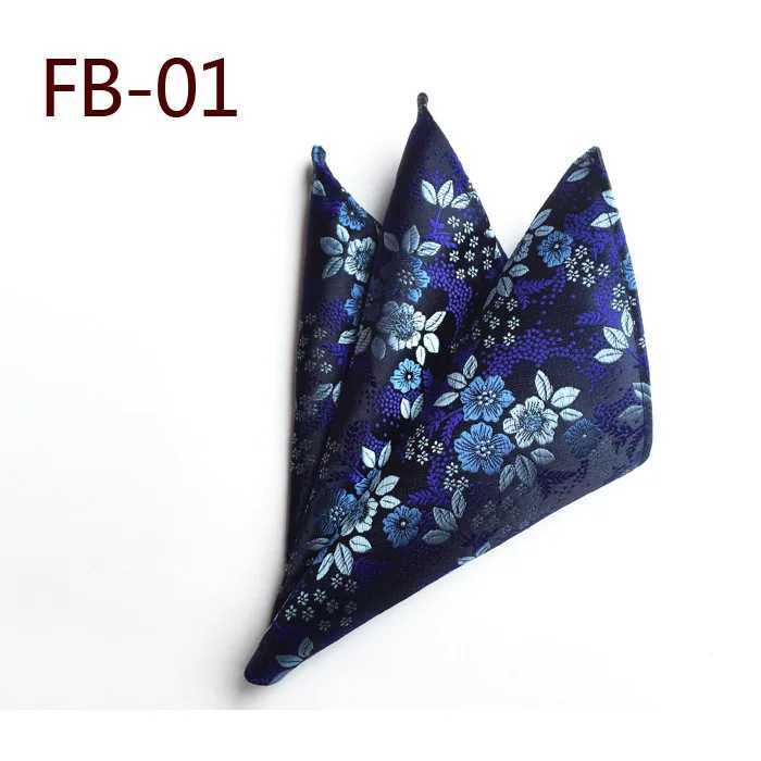 New Design Fashion Men Silk Polyester Paisley Flower Pocket Square Hankerchief Hanky Plain 15 Color Wedding Party AccessoriesX240921