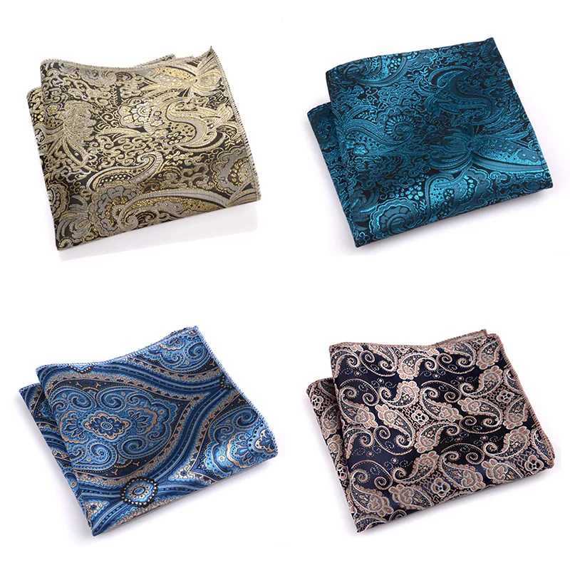 Mens silk screen pocket square handle solid color retro Hanji business set Hanji chest towel accessory 25 * 25cm W240921