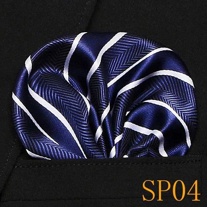 Mens Wedding Pocket Square Silk Matching Set Tie Mens Handle Accessories Jacquard Solid Dot Stripe Pattern W240921