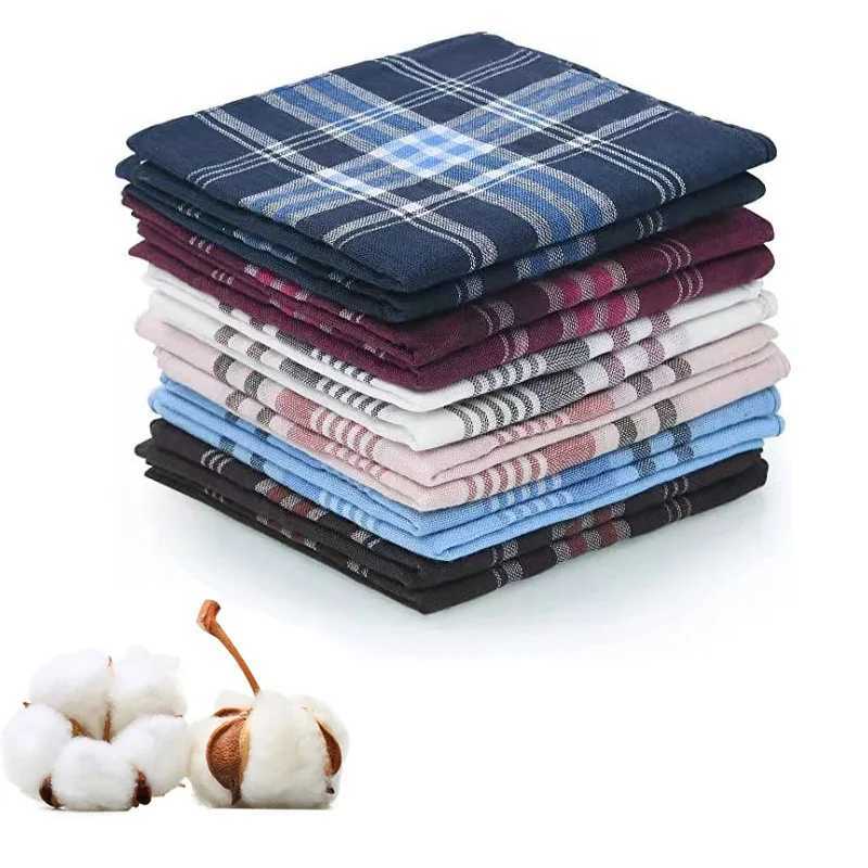 12 pieces/pack square plain handle mens classic retro pocket cotton towels used for wedding parties 36 * 36cm color mixing W240921