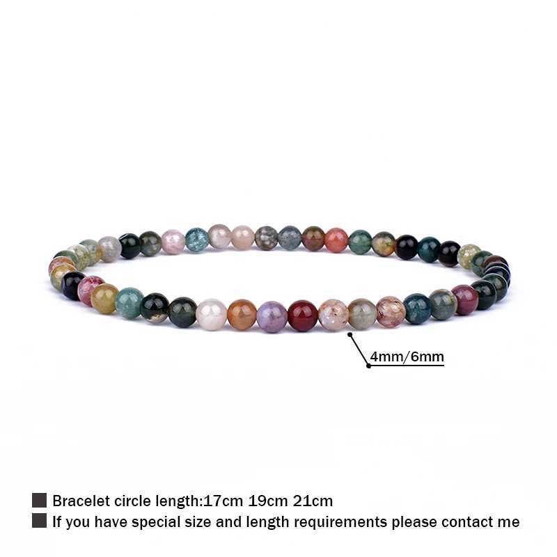 4mm 6mm Mini Energy Charm Bracelet Natural Stone Beads Yoga Healing Bracelet Jewelry for Women Men Best Friend Gift DropshippingX240921