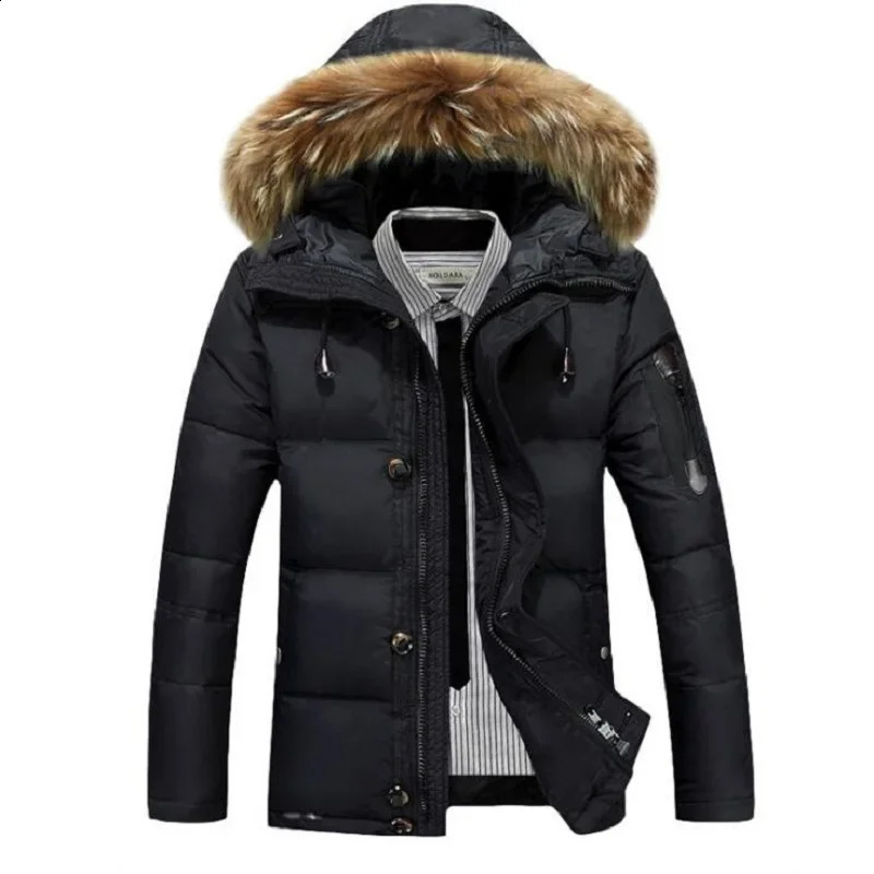 High quality mens winter jacket thick snow ParkaS coat white duck down jacket mens windproof jacket 240918