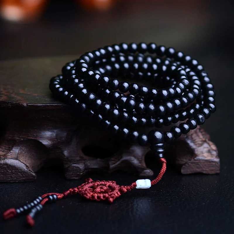 1PC Sandalwood Buddhist Buddha Meditation Strand 6mm 216 Prayer Bead Mala Bracelet NecklaceX240921