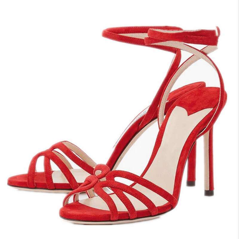 CACA 2023 Women High Heeled Sandals, Fashion Sexy Summer Shoes, Cross Straps,Big Size 44,45,,Gold,Sier,Dropship