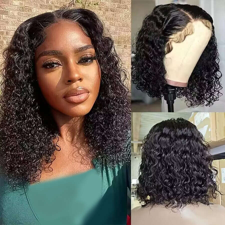Queenlike Water Wave Ready To Wear Glueless Human Hair Wig 4x4 Cut Pre Plucked Lace Closure Wigs for Women 10-16 inch Remy