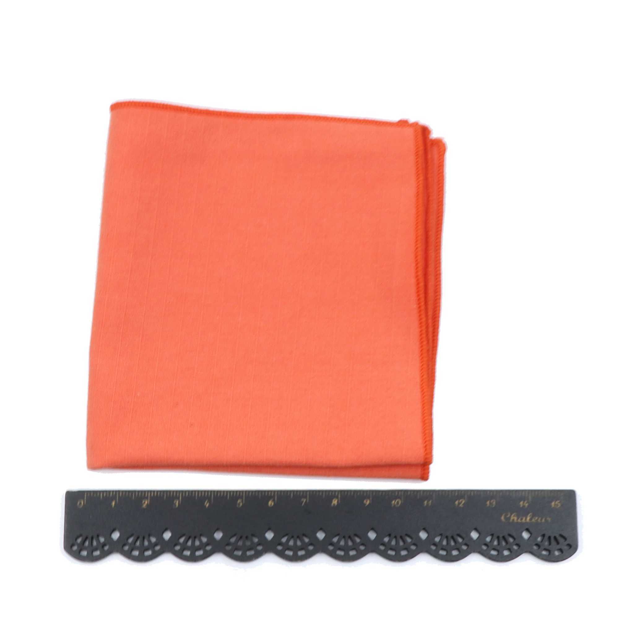 Cotton Macarons Solid Color Pocket Square Colorful Orange Red Handkerchief 22*22cm Mens Women Hanky For Business Wedding PartyX240921