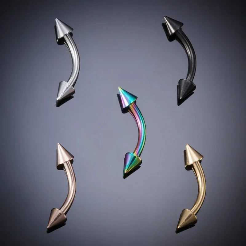 1Pcs Eyebrow Lip Piercing Banana Shape Nose Ring Stainless Steel Curved Barbell Stud Helix Navel Cartilage Earring Body Jewelry Y240921
