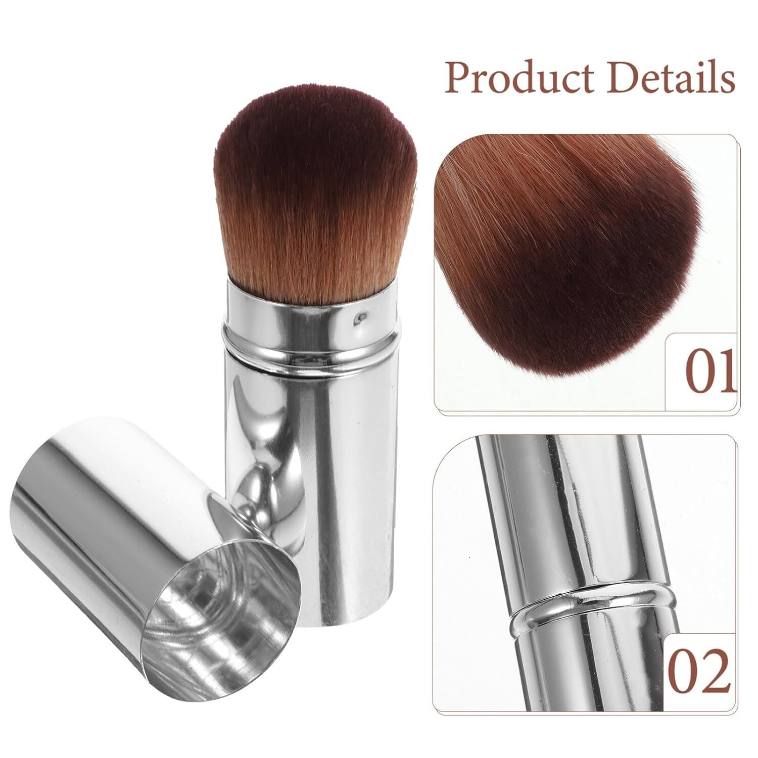 retractable spray gun kabuki brush suitable for all facial makeup and liquid foundation suitable for liquid face cream and foundation makeup aluminum 