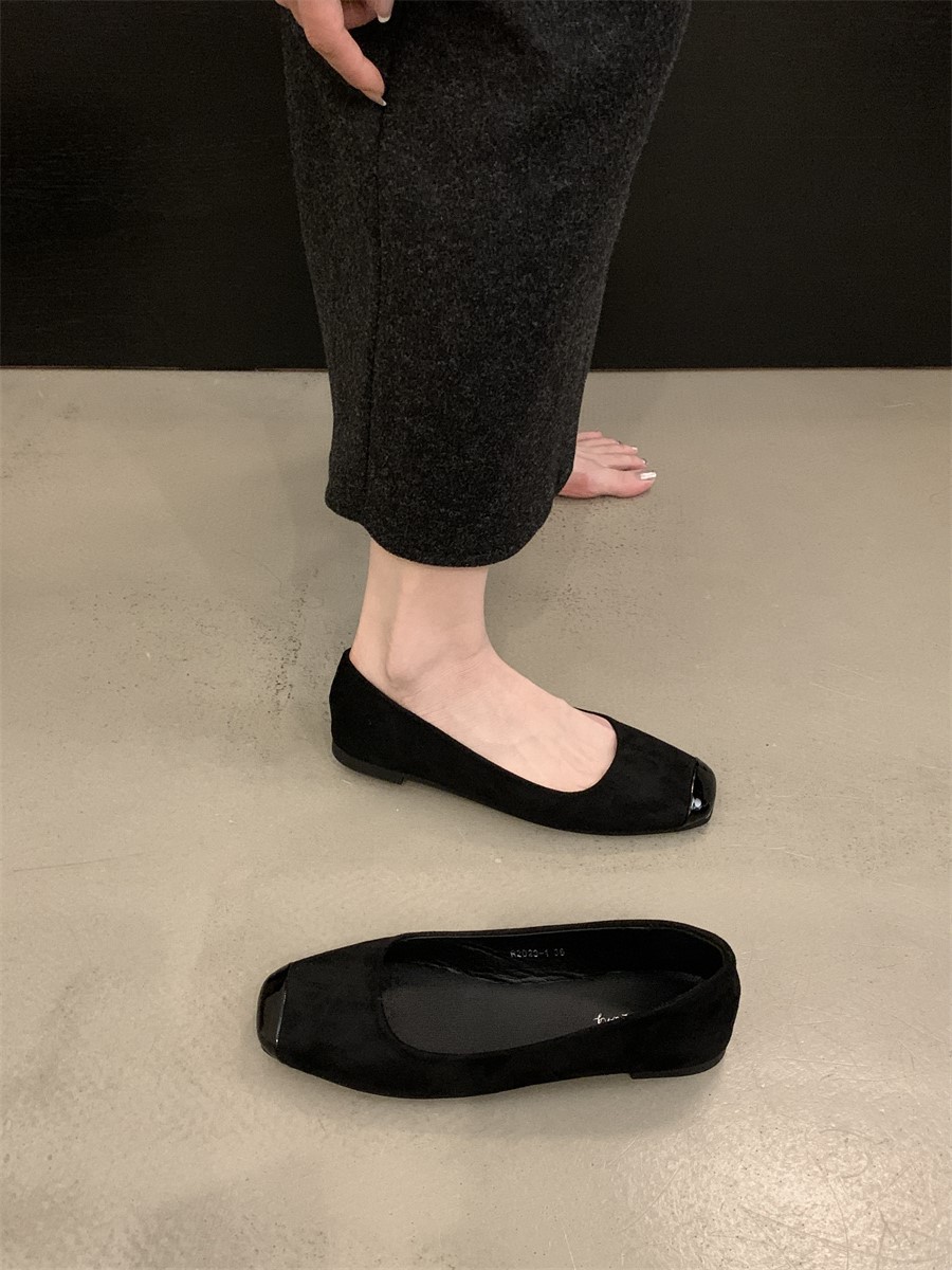 Women Casual Shoes Flat Bottom Gentle Style Suede Shallow Soft Comfort Slip On Versatile Multi Colors Free shipping