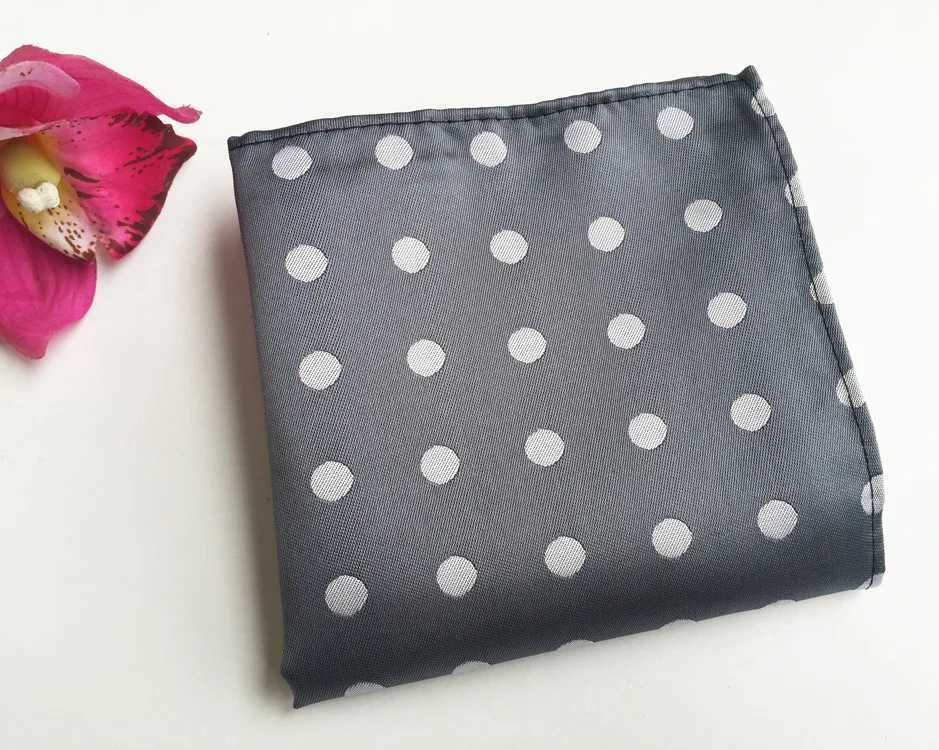 10*10 Inch New Mens Business Suits Pocket Square Handkerchiefs for Wedding Fashion Polka Dots Hankies Mens Pocket TowelX240921
