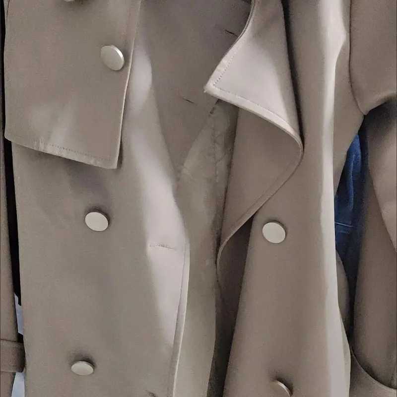 Elegant Double Breasted Long Trench Coats Casual Classic Gabardina Abrigos Chic Jacket 5xl Windbreaker Belt Streetwear CasacosX240921
