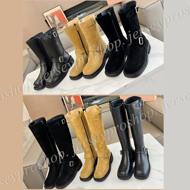 Premium Leather Suede Women's Boots Knee Boots with Zipper Half Boots Gift for Women