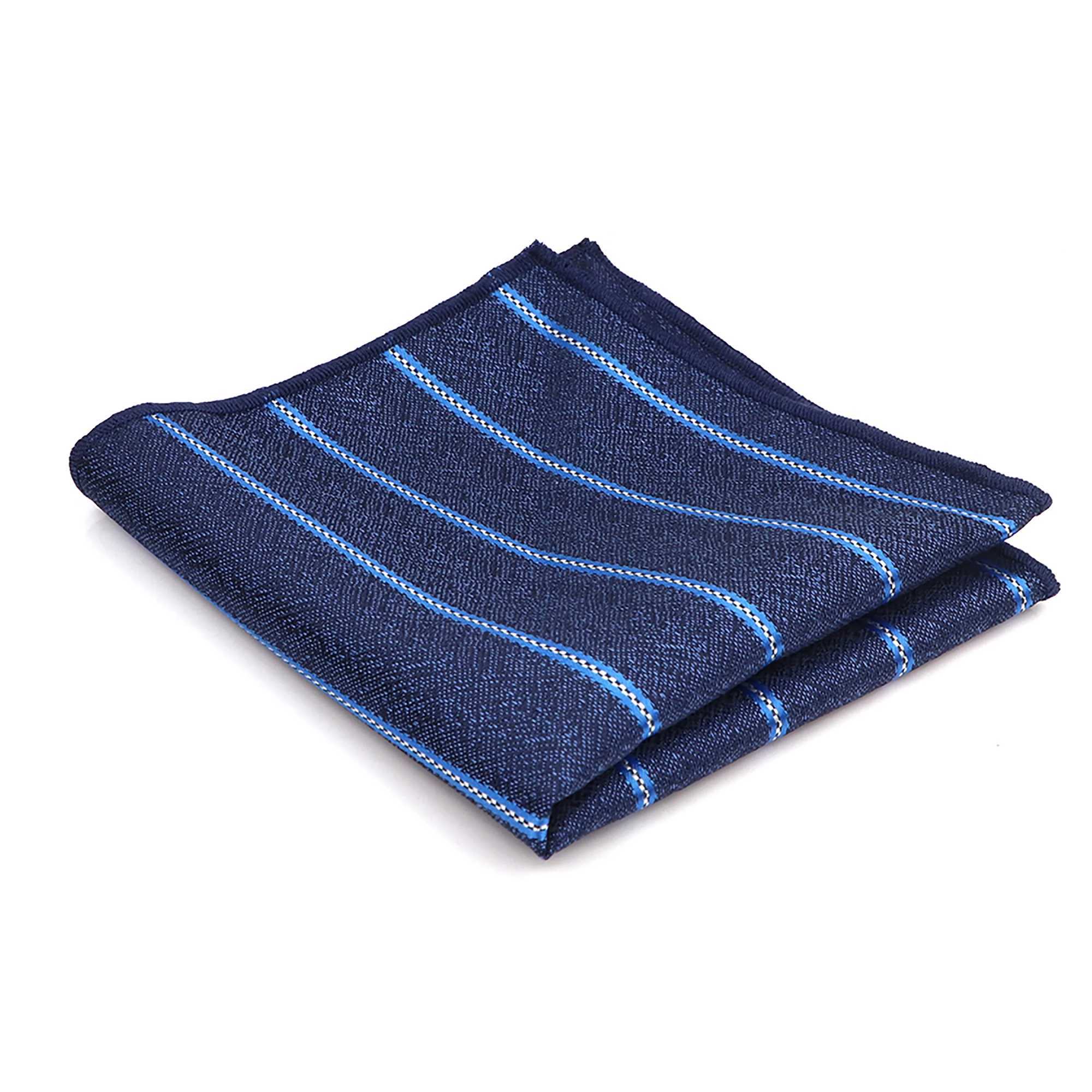 New Style Fashion Mens Pocket Square 25cm Width Blue Green Handkerchiefs Jacquare Striped Floral Hanky Tuxedo Suit AccessoryX240921