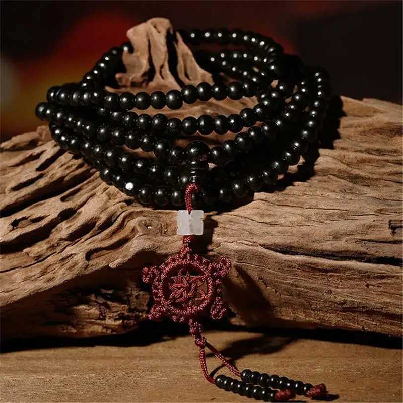 1PC Sandalwood Buddhist Buddha Meditation Strand 6mm 216 Prayer Bead Mala Bracelet NecklaceX240921