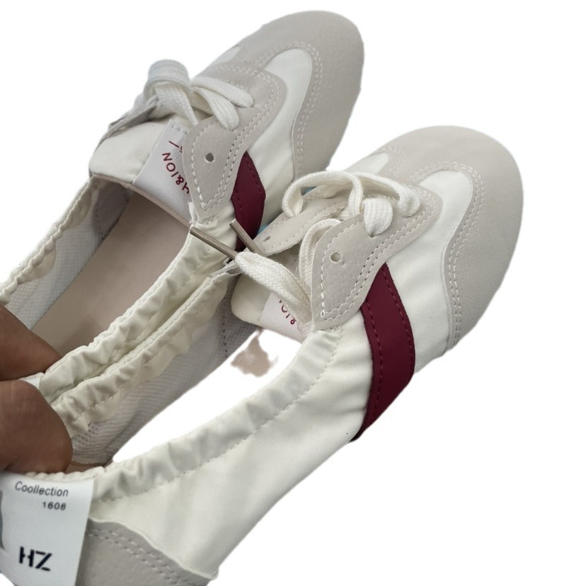 2024 Summer Casual Ballet Single Women's Board One Step White Small Fragrant Wind Comfortable Breathable Training Shoes