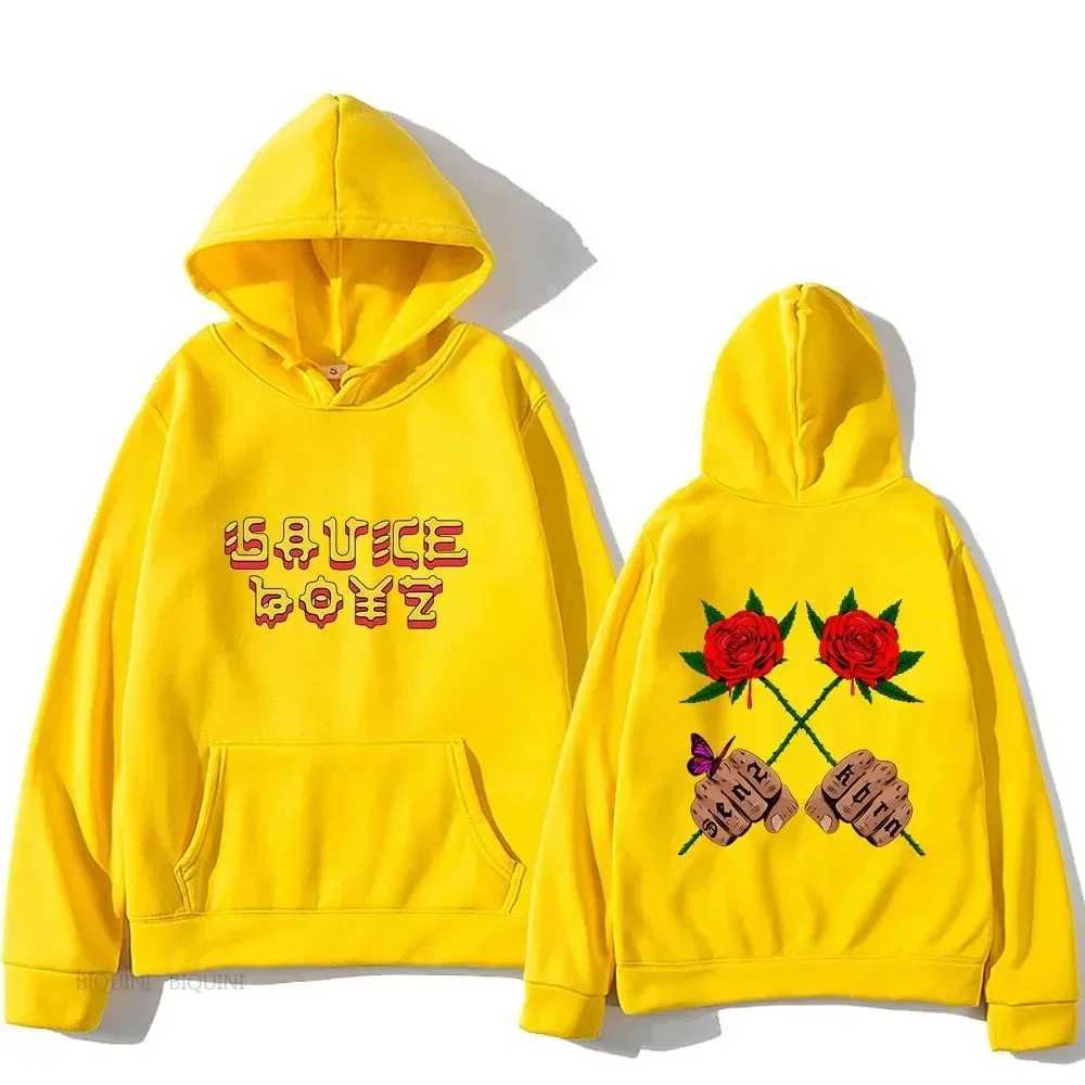 Autumn/Winter Hoodie Sportswear Eladio Carrion Sauce Boyz Monarca Hip Hop Sportswear Mens Hoodie Winter Clothing W240921