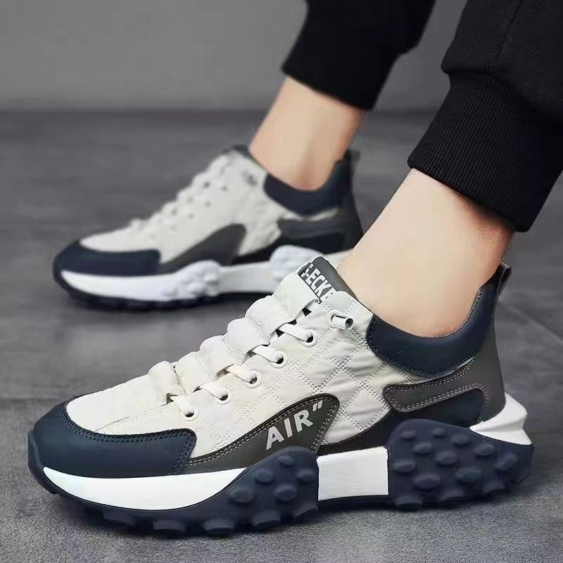 Sneakers Men Waterproof Thick Soles Leather Walking Sneaker New Sports Running Shoes