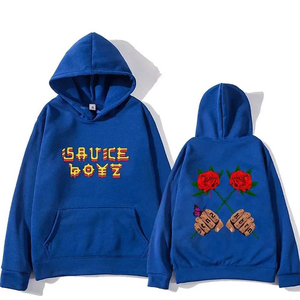 Autumn/Winter Hoodie Sportswear Eladio Carrion Sauce Boyz Monarca Hip Hop Sportswear Mens Hoodie Winter Clothing W240921