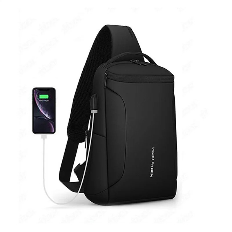 MARK RYDEN Crossbody Bag Oxford Cloth Waterproof USB Charging Sling Set 125inch iPad Shoulder Messenger Chess 240919
