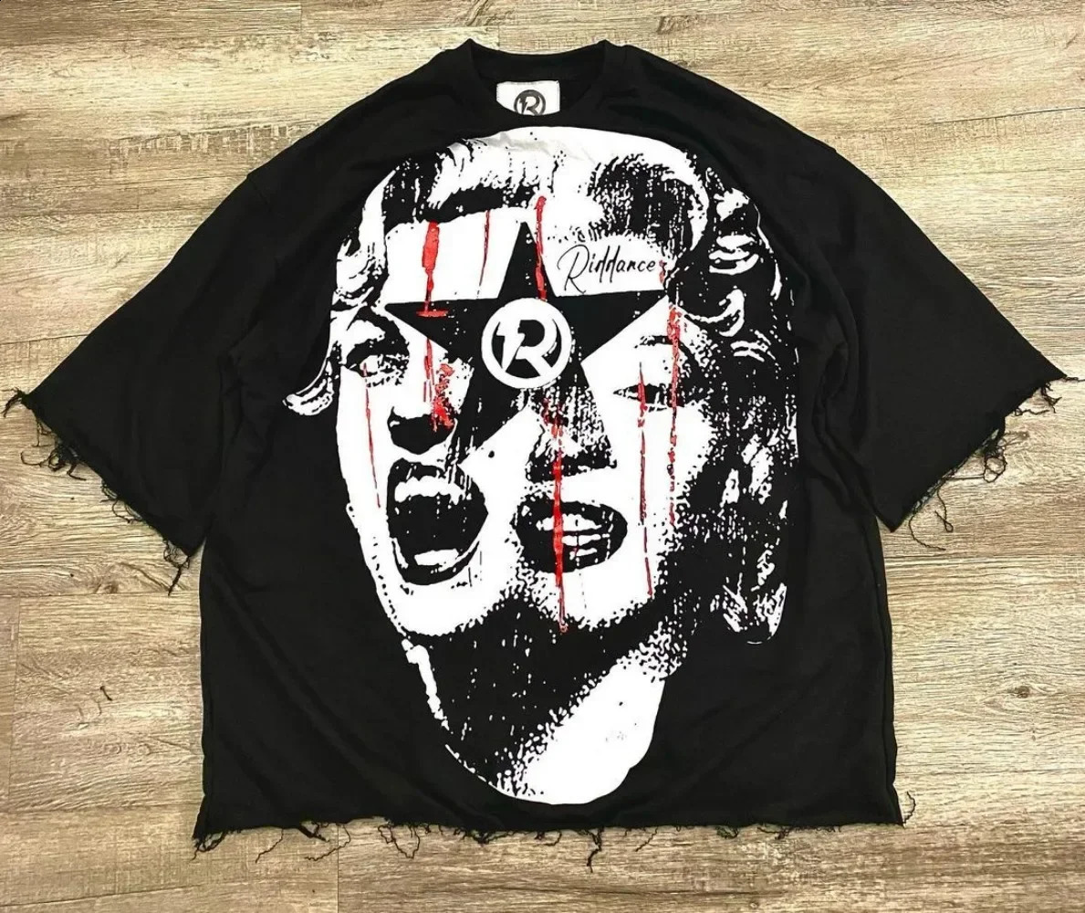Hip Hop Y2k Tops Oversized Printed Graphic T Shirts Harajuku Gothic Men and Women Summer T-Shirt Casual Streetwear Clothes 240929