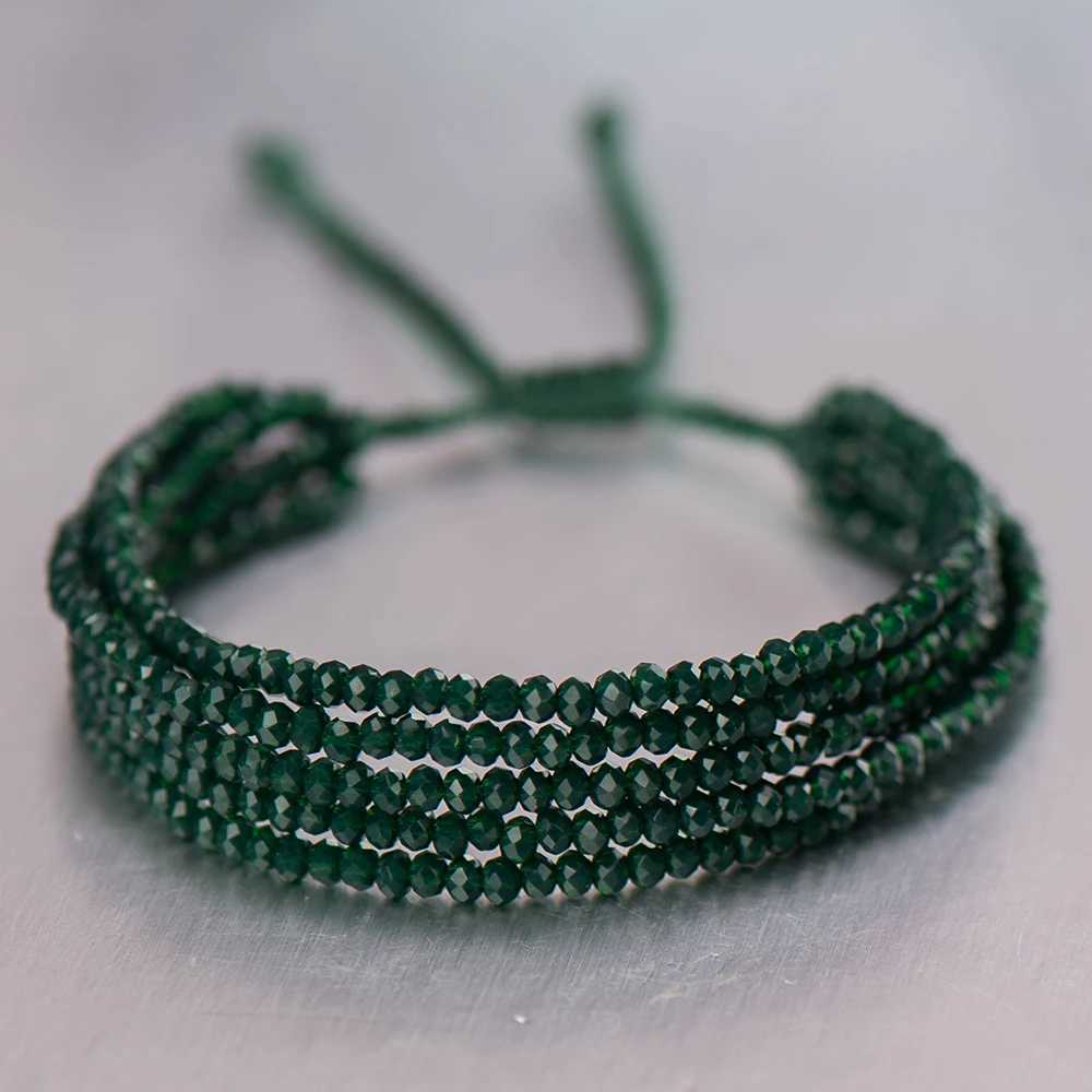 Crystal Bead Bracelet Natural Stone String Woven Ladies Summer Accessories Red For Women Fashion Handmade Jewelry Party GiftX240921