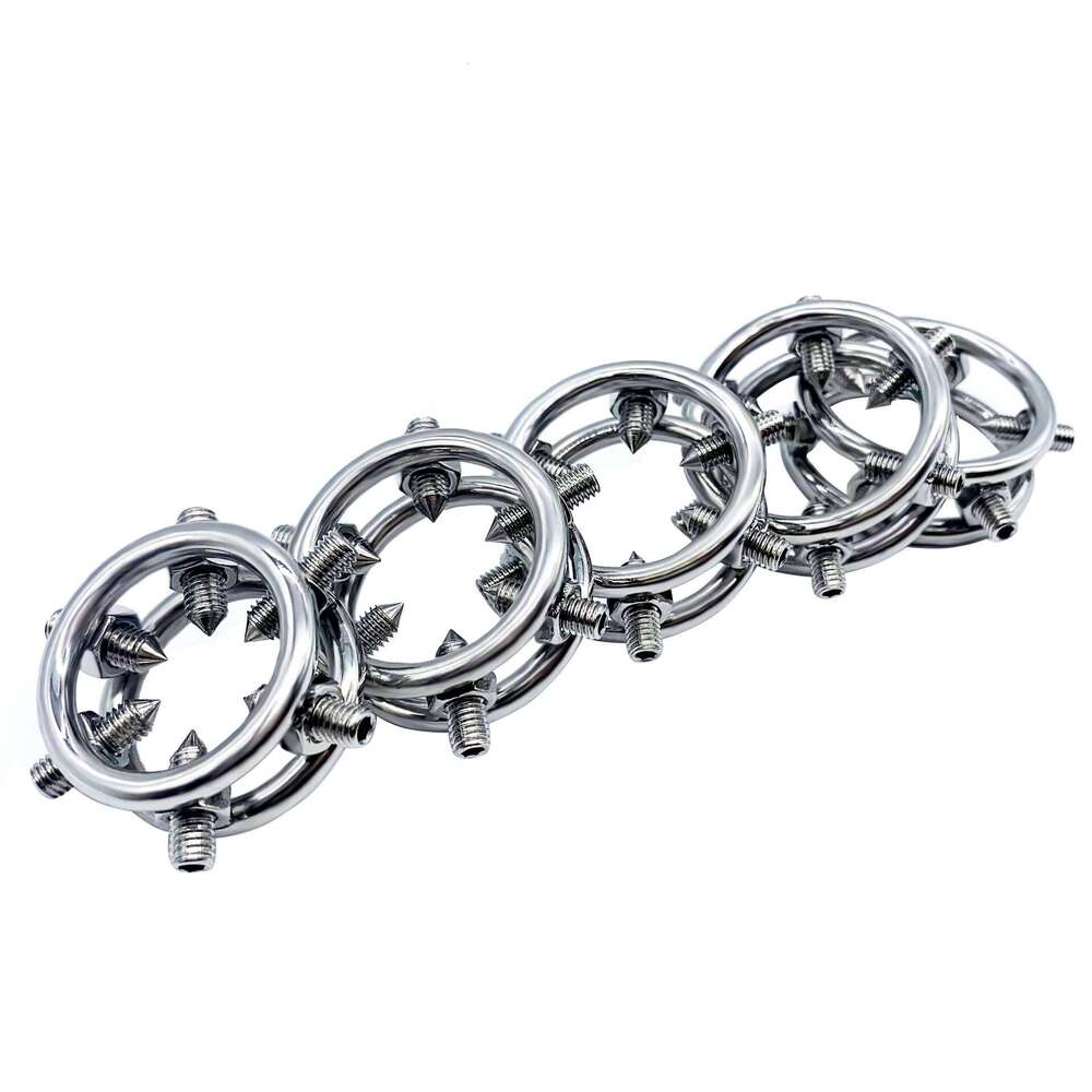 stainless steel erection dual ball stainless ring male sex ring stop premature ejaculation cock ring for men