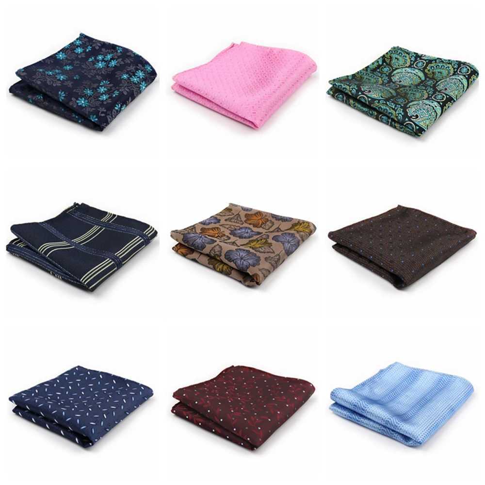 High Grade Brand Silk Kerchief Man Dark Blue Striped Fit Formal Party Wedding Pocket Square Men Handkerchiefs Suit Hanky GiftsX240921