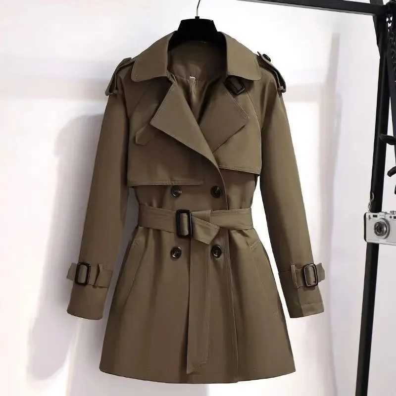 Womens Spring Autumn Jackets Coats 2023 New Korean Elegant Lady Windbreakers Double Breasted Streetwear Trench Female OuterwearX240921