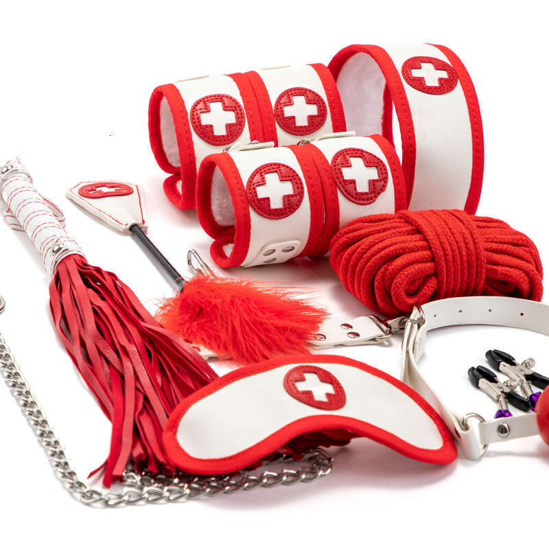 SM Sex Props Ten piece Set Nurse Role Play Binding Training Handcuffs Traction Collar Adult Supplies Delivery