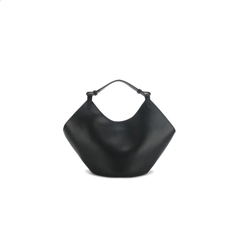 Korean genuine leather suede retro casual commuting large capacity vegetable basket tote bag handbag shoulder bag for women 240918