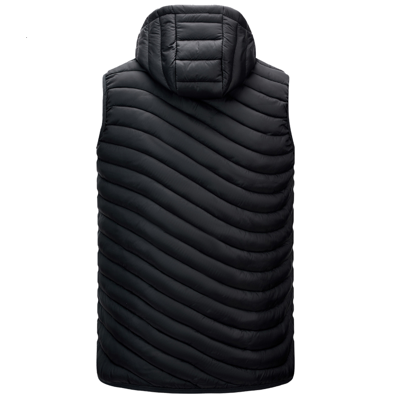 Plus Size 6Xl Winter Men Hooded Windproof Waterproof Warm Vest Jacket Mens Fashion Casual Waistcoat Male