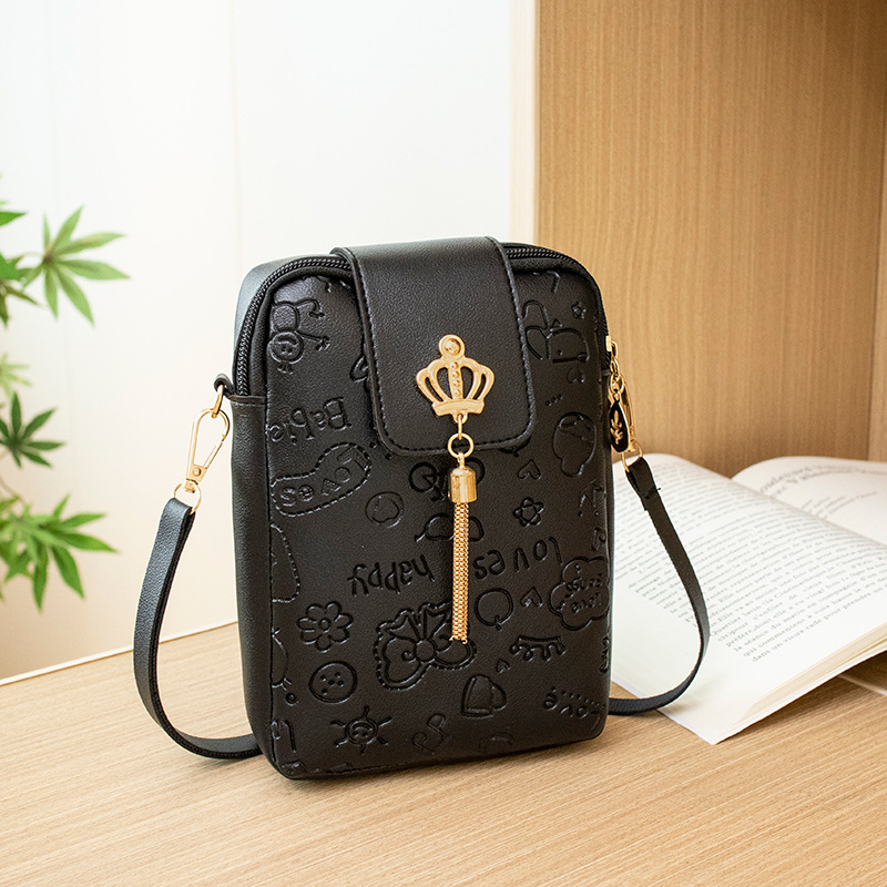 Embossed Crossbody Bag Designer Ladies Bag Shoulder Bags Fresh Sweet Phone Bag Casual Simple Fashion Bags Cartoon Patterned Small Handbag DPD2409213