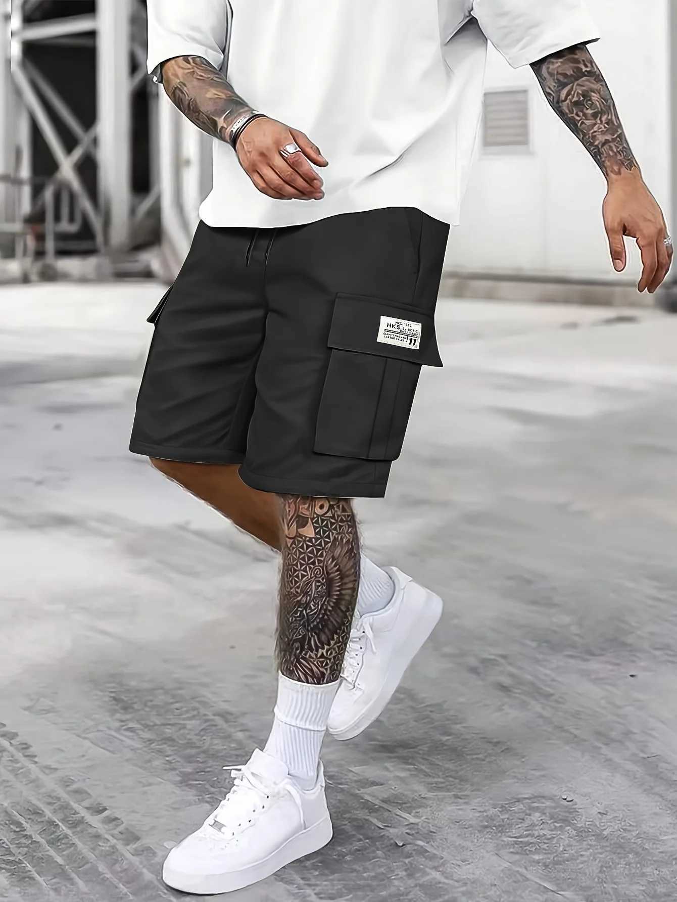 Mens Casual Drawstring Cargo Shorts With Pocket For Summer OutdoorX240921