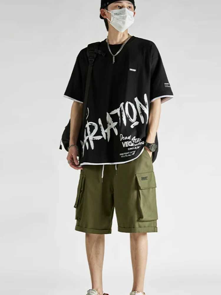 Cargo Shorts Mens fashion 2024 summer ins casual pants students trend port wind pantsX240921