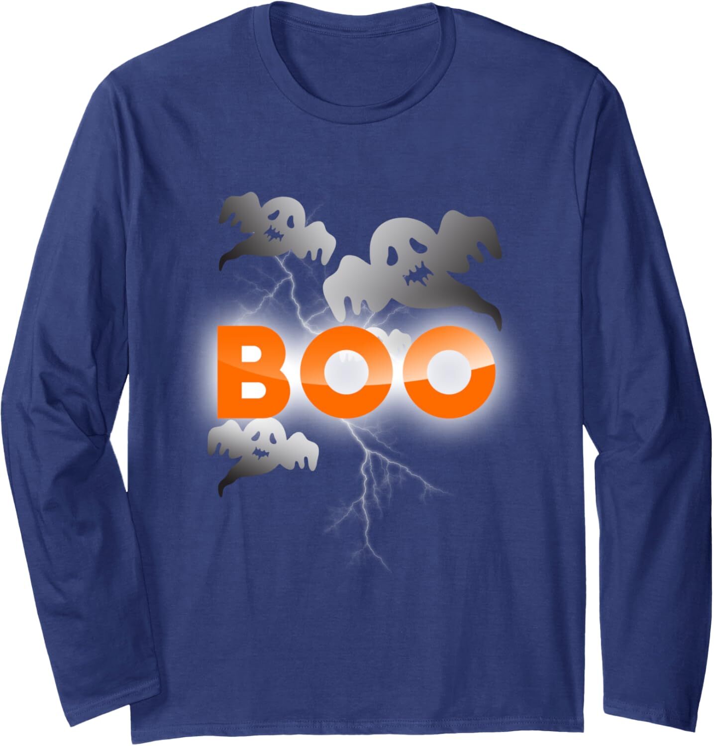 Long Sleeve Shirts for Men sweatshirt Scary Spooky Ghost Boo! Funny Halloween Gift Long Sleeve Tee Streetwear Casual tops clothes