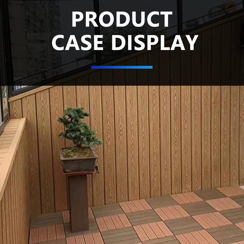 Wood grain 3D embossed wall panel wood plastic balcony garden terrace courtyard villa anti-corrosion wood plastic flooring